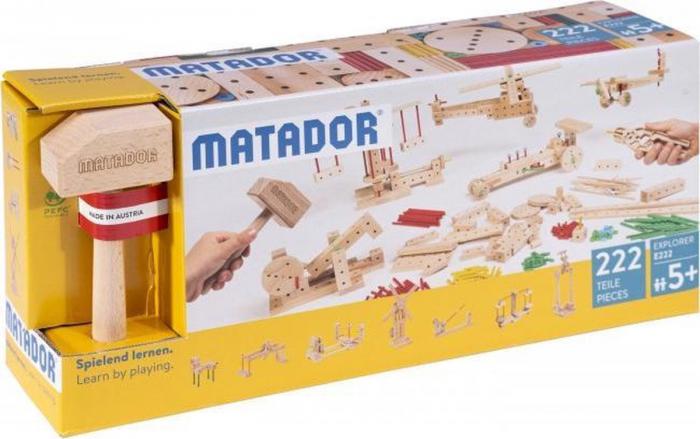 Matador explorer E 222 houten constructieset 222-delig